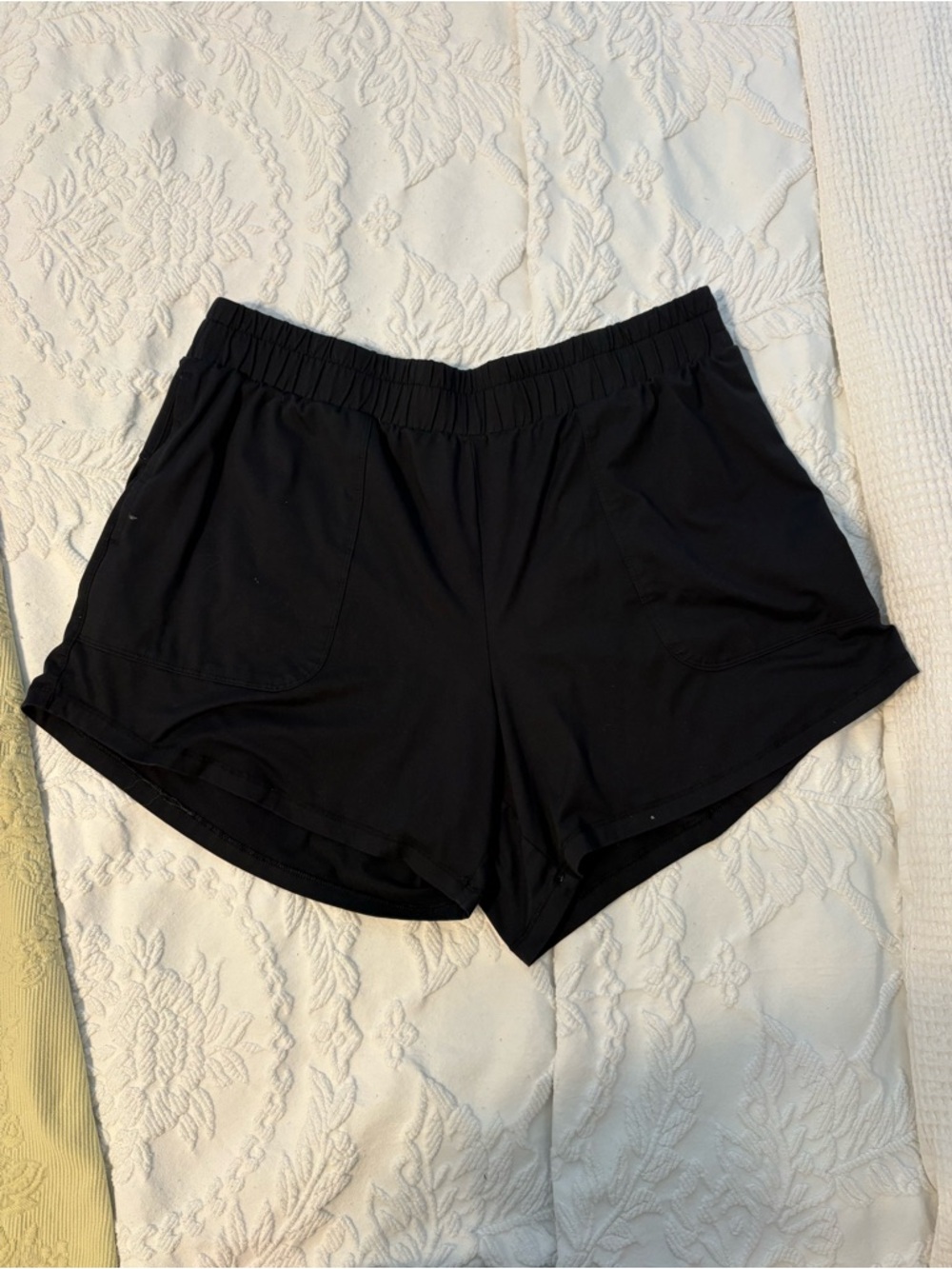 all in motion Black Women's Athletic Shorts with Elastic Waistband